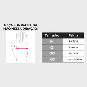 Luva Motociclista Couro Resistente Impermeável