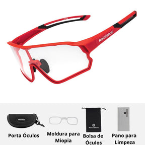 Óculos Ciclismo Lentes Fotocromáticas UV400 Masculino/Feminino