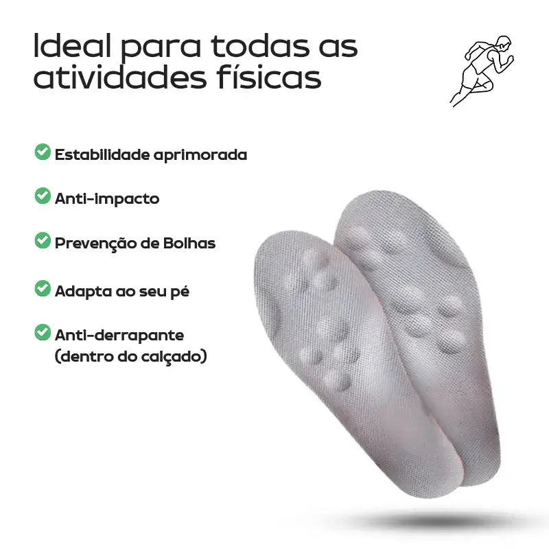 Palmilha ComfortStep™ - Anti Impacto e Suporte Anatômico