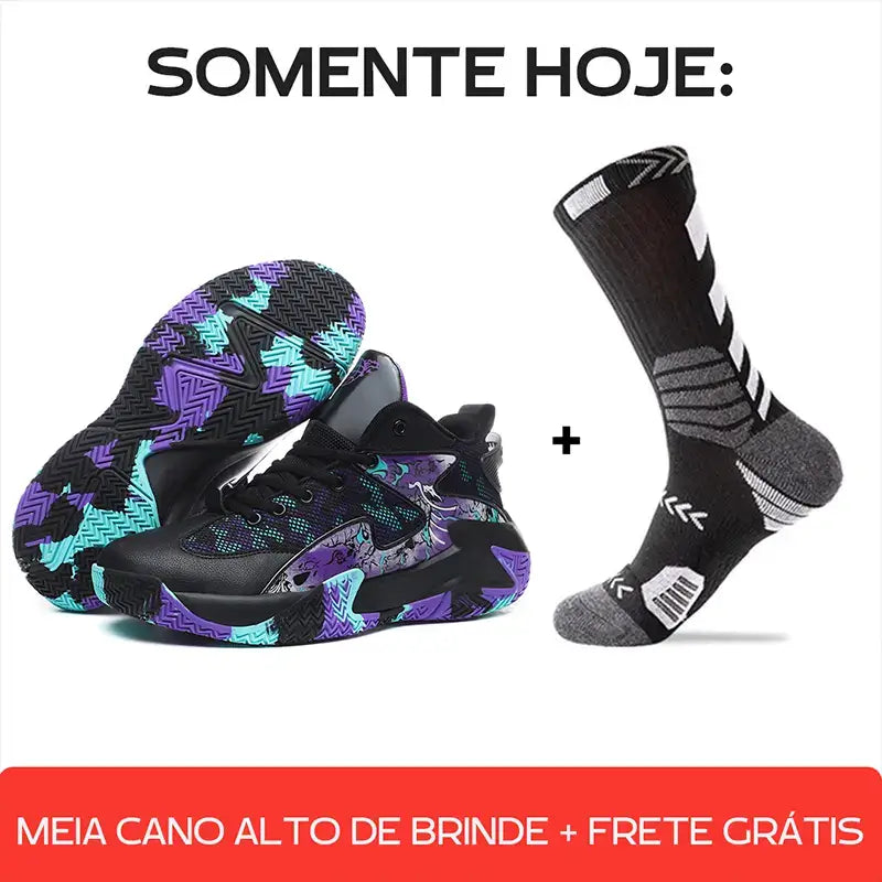 Tênis de basquete unissex Hoop Series™ + Meias de Brinde